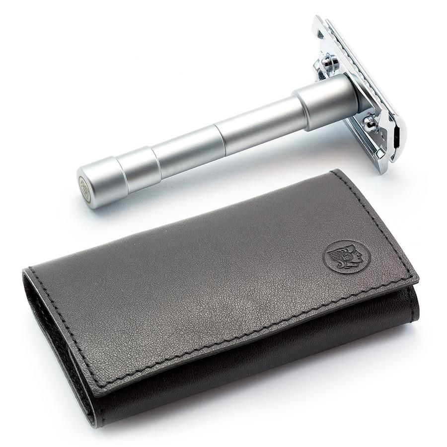 Merkur Solingen 46C Double Edge Safety Razor w/ Leather Case
