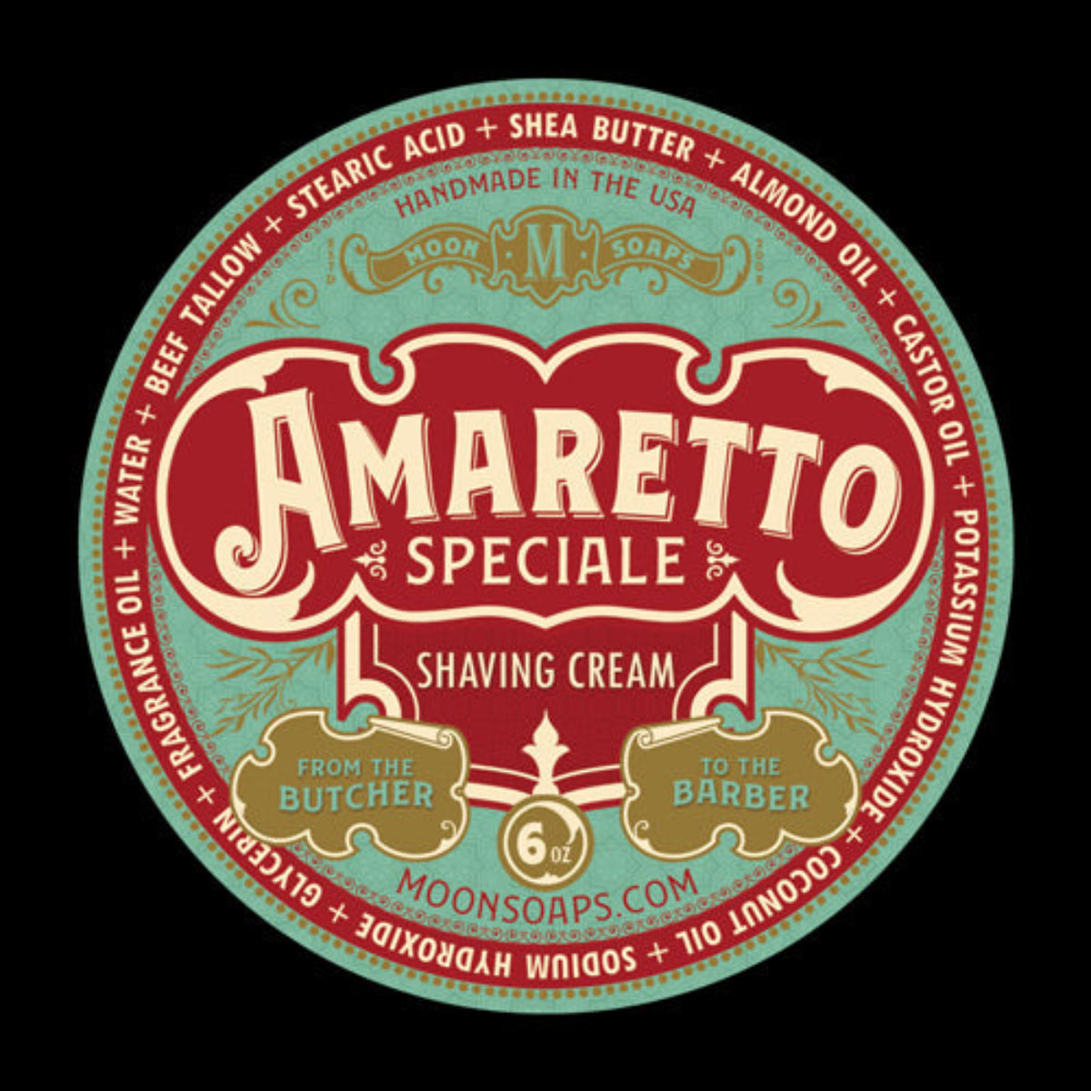 Moon Soaps Amaretto Speciale Shaving Cream 6oz