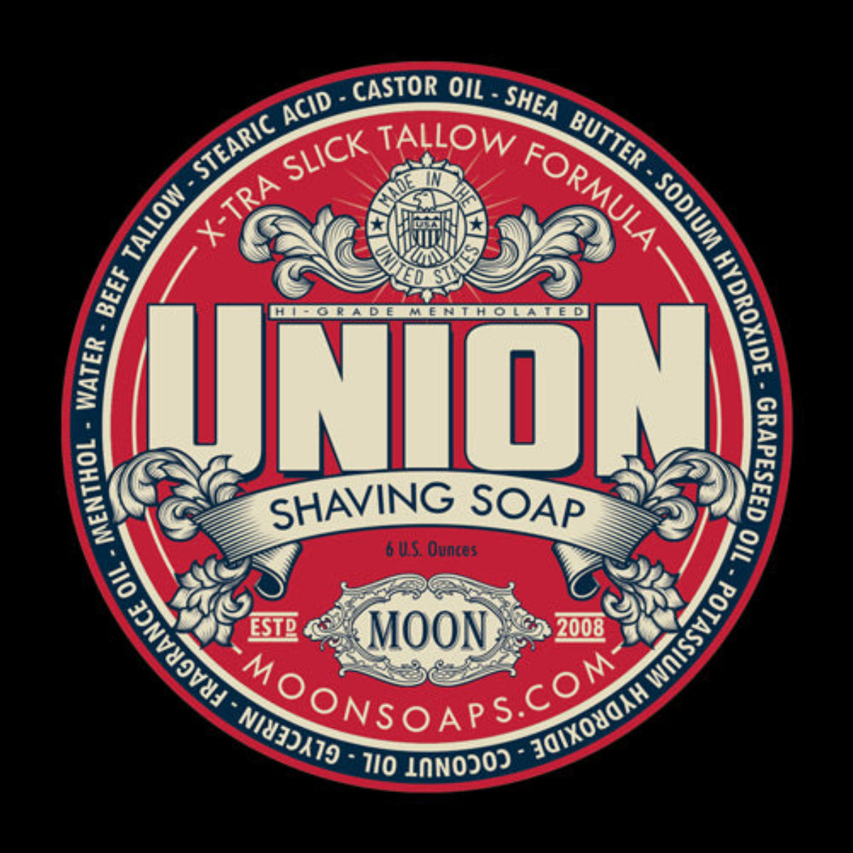 Moon Soaps Union Shaving Soap 6oz