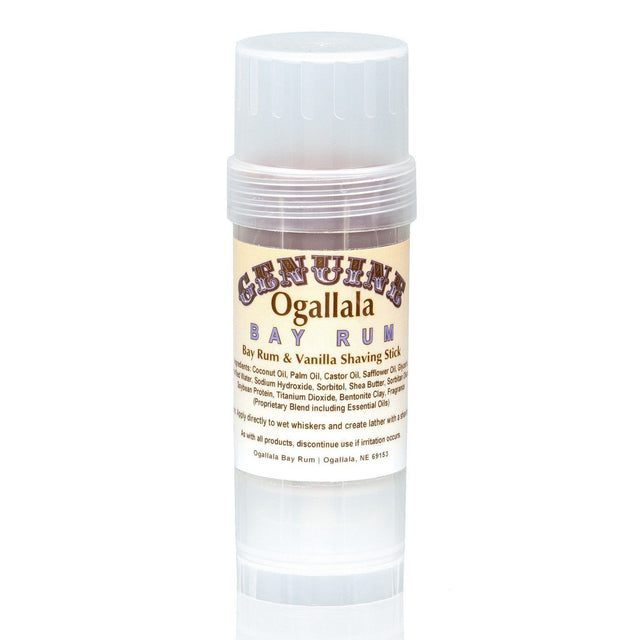 Ogallala - Shaving Soap Stick - Bay Rum and Vanilla