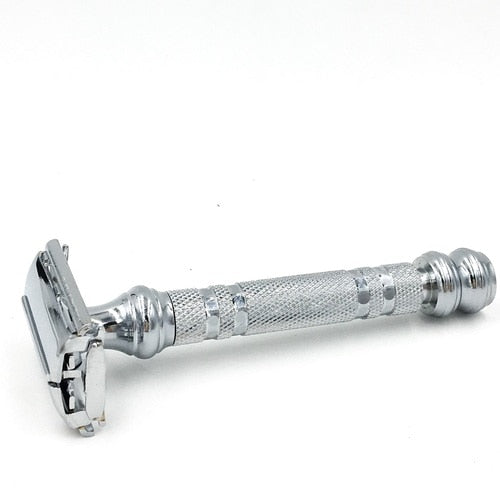 Introduced in 2016, the Parker 66R is a heavyweight safety razor with the world famous Parker twist-to-open head for a close, comfortable shave. Twisting the knob on the bottom of the razor will open the butterfly doors for blade insertion. This beautifully designed chrome plated all brass razor is a smooth shaver. Parker Safety Razor has been making the highest quality, precision engineered safety razors for over 45 years.