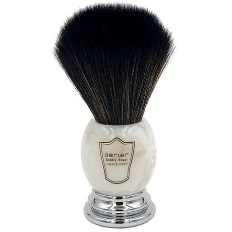 Parker - Marbled Ivory Handle Synthetic Shaving Brush and Stand