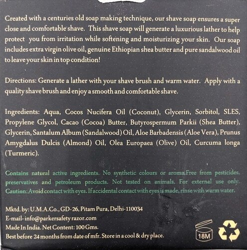 Parker - Sandalwood Shea Butter Shaving Soap