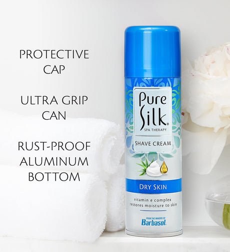 Pure Silk - Dry Skin Shave Cream - 7.25 Ounces