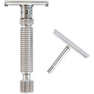 Rex Supply Co. - Adjustable Stainless Steel DE Razor - Ambassador Rex Supply Co. presents “The Ambassador,” the company’s premier double edge safety razor that customizes your shaving experience in both closeness and comfort. This product was developed by wet shaving enthusiasts to deliver a fully customizable shaving experience.