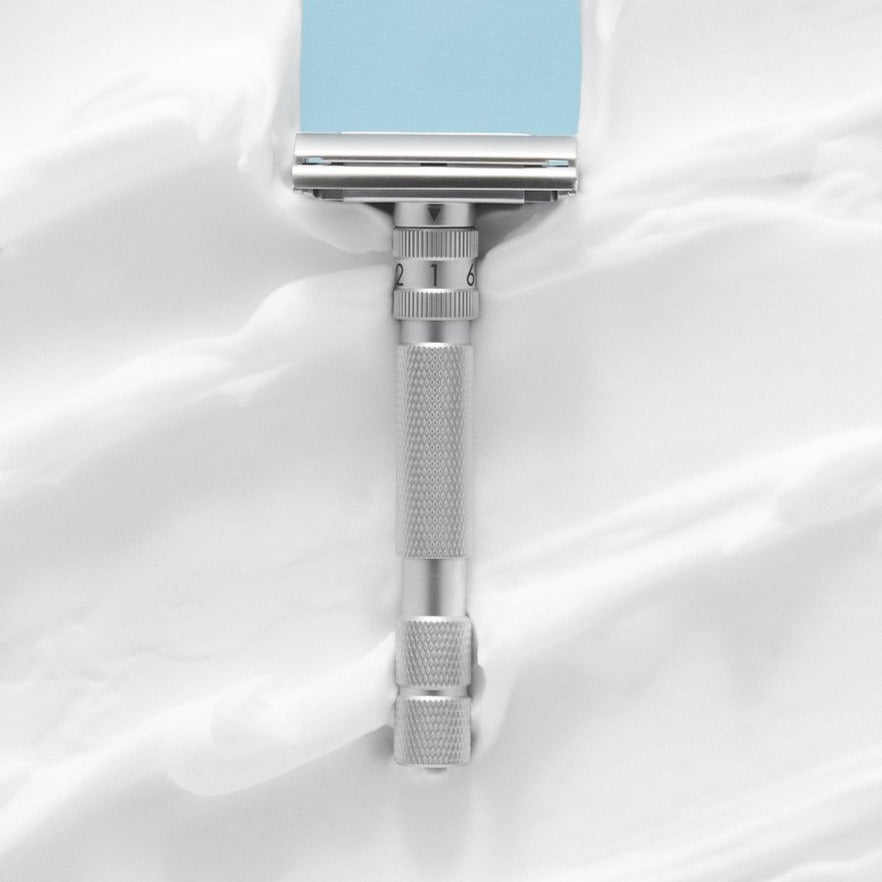 Rockwell Razors - Adjustable Safety Razor - Model T-2 - Brushed Chrome