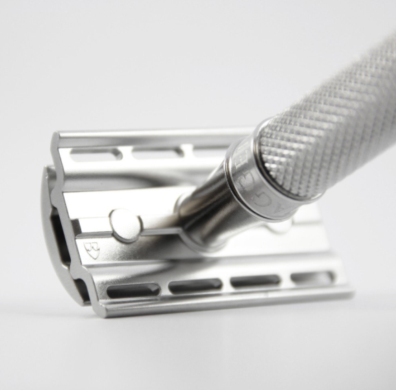 Edwin Jagger 3ONE6 Stainless Steel Knurled DE Safety Razor