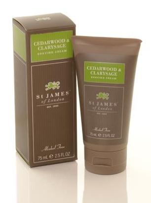 St. James of London - Shaving Cream Travel Tube - Cedarwood & Clarysage