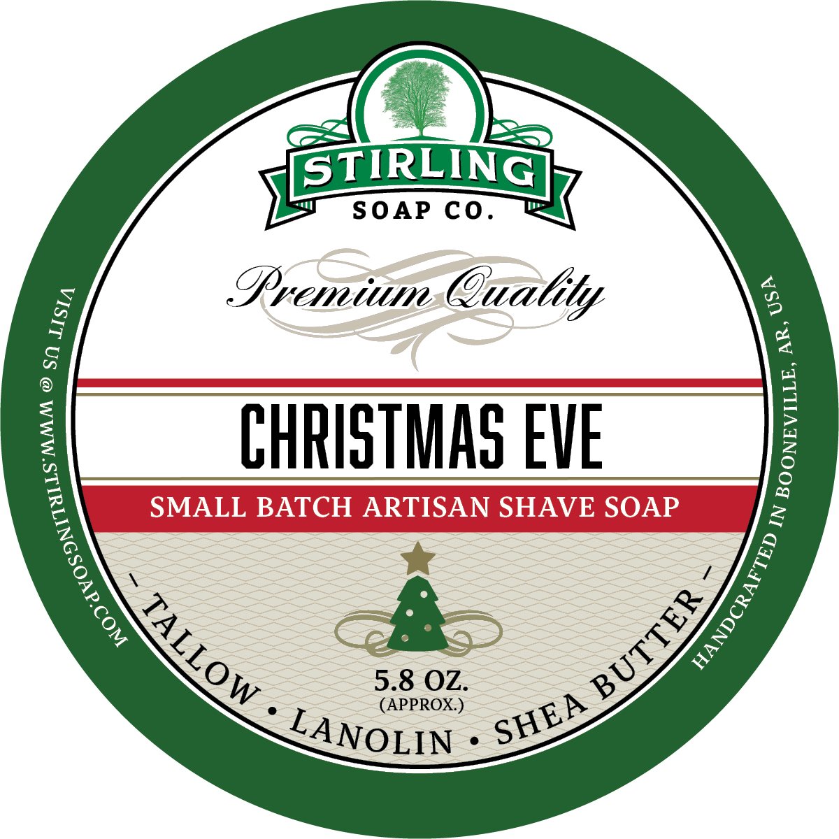 Stirling Soap Company - Shave Soap - Christmas Eve