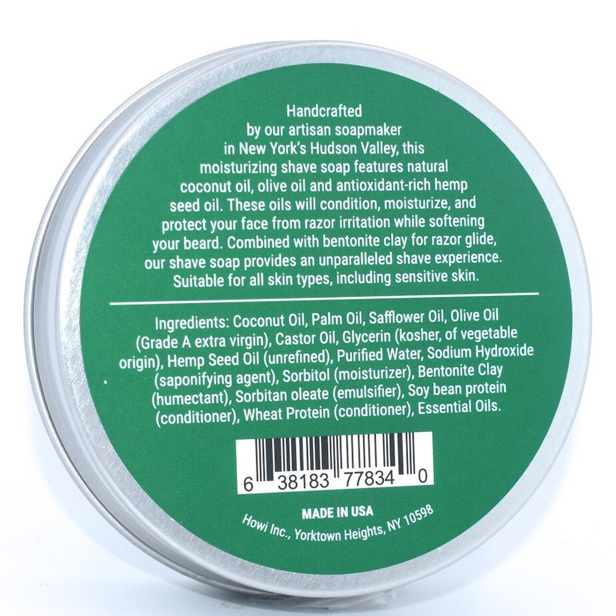 Taconic - Shaving Soap With Hemp Seed Oil - Eucalyptus Mint