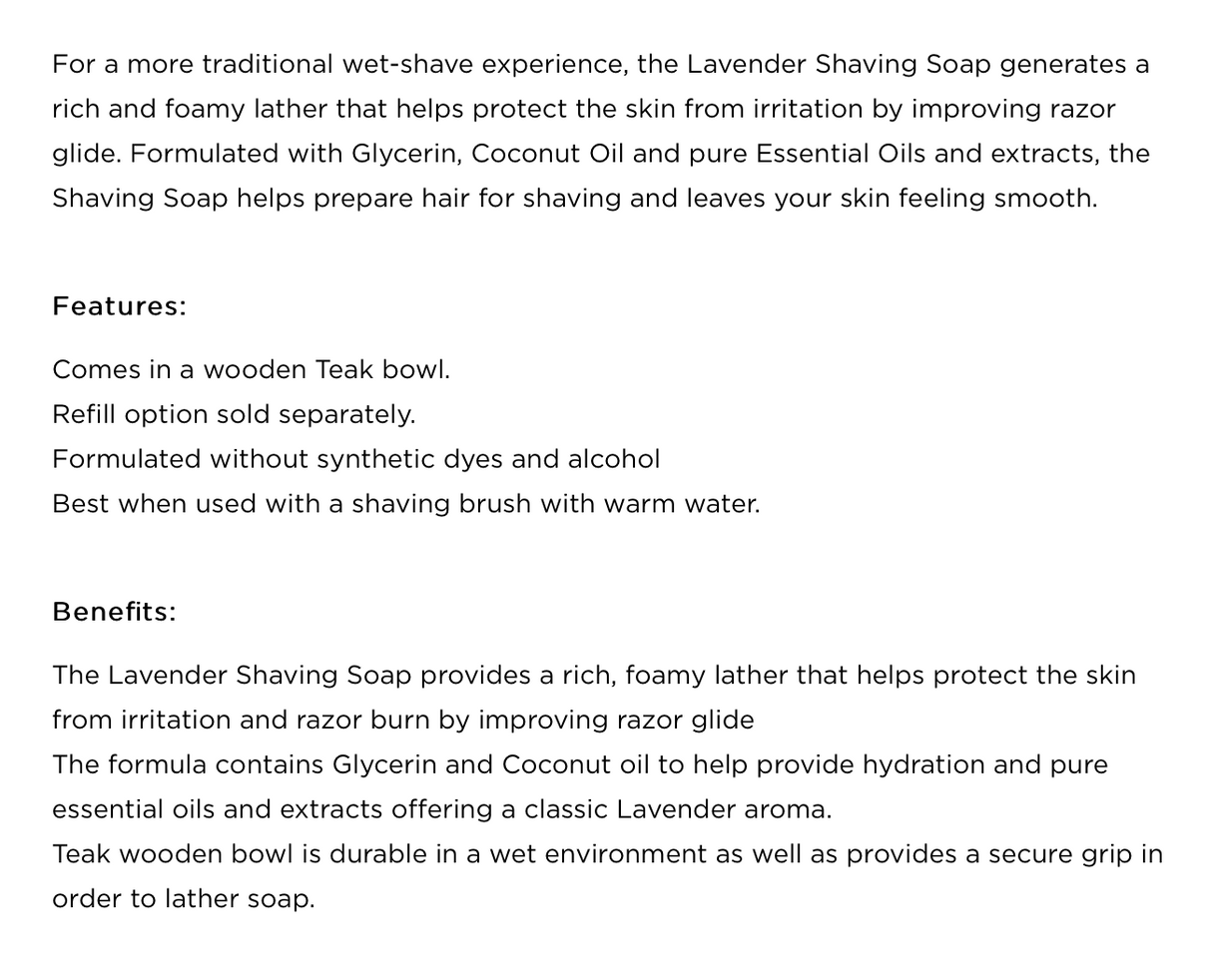 The Art of Shaving - Shaving Soap With Wooden Bowl - Lavender