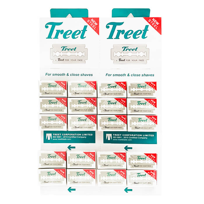 Treet - New Steel Double Edge Razor Blades -100 Blades