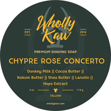 Wholly Kaw - Premium Shave Soap -  Chypre Rose Concerto