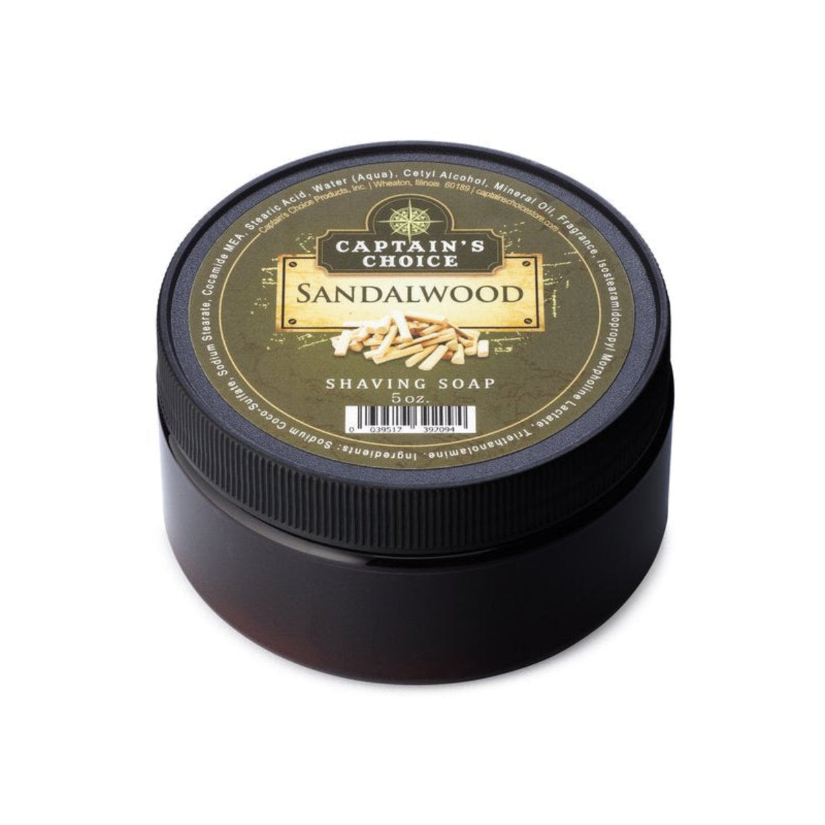 Captain's Choice Sandalwood Shaving Soap 5oz