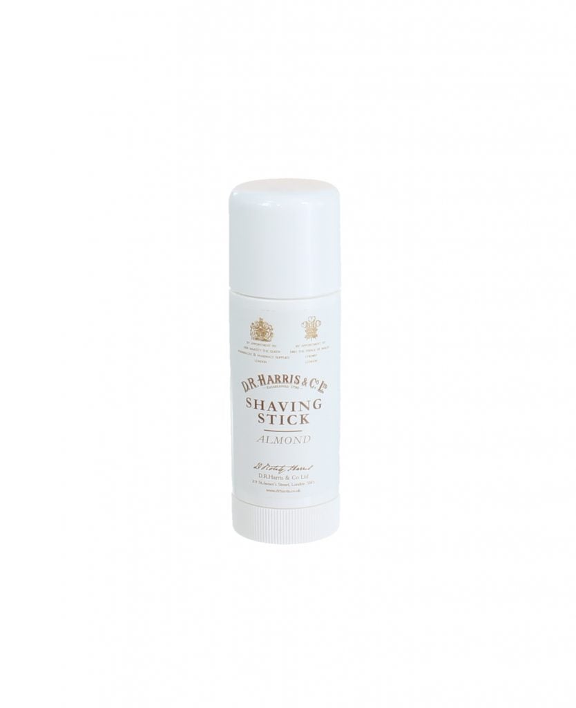 D. R. Harris Almond Shaving Stick is made using the same high quality solid shaving soap as used in our wooden shaving bowls. The plastic container format makes this item very convenient for travelling.