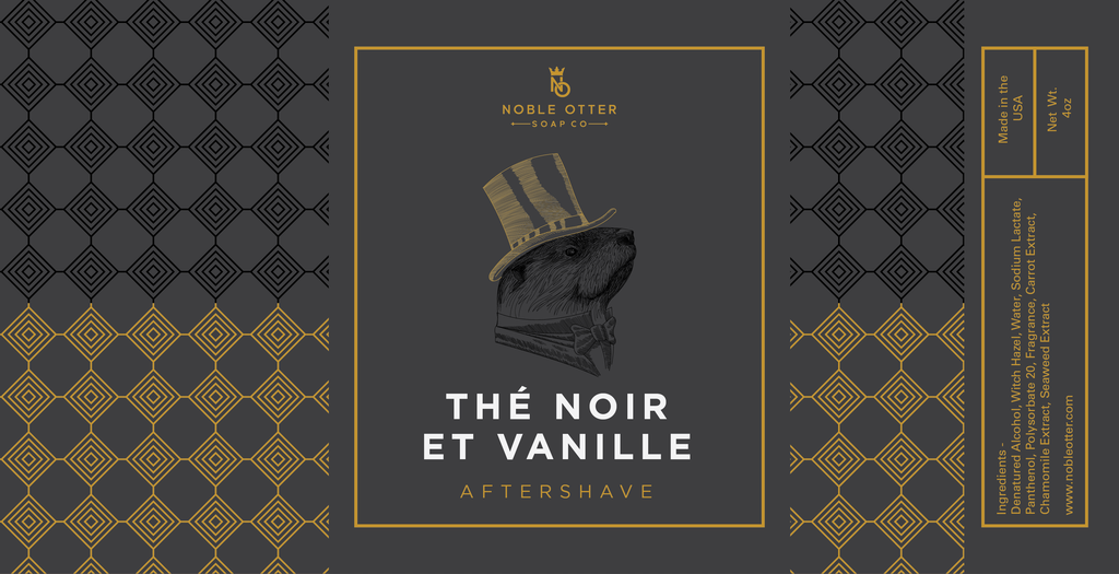 Noble Otter Noir et Vanille Aftershave 4oz