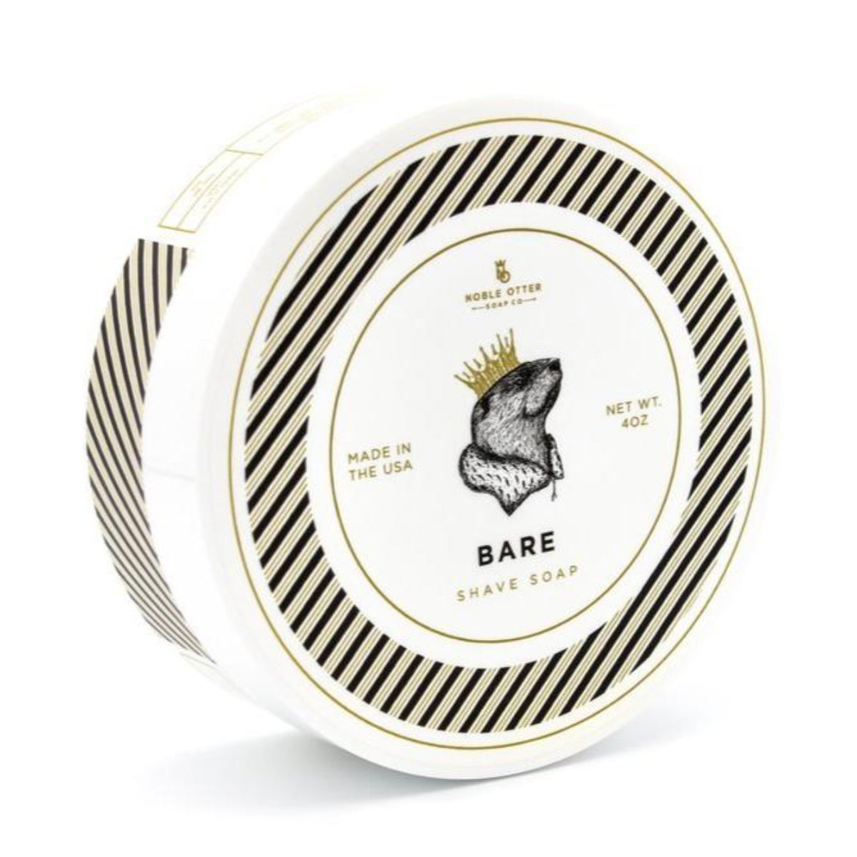 Noble Otter Bare (Unscented) Shave Soap 4oz