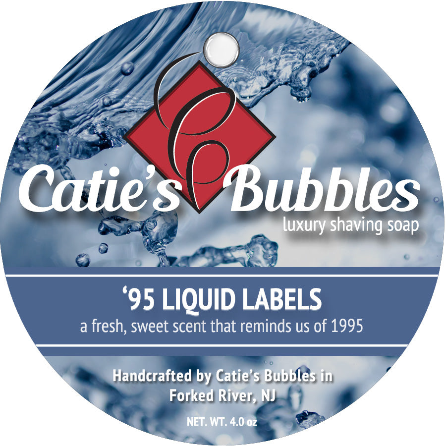 Catie's Bubbles - 95 Liquid Labels - Luxury Shaving Soap 4oz