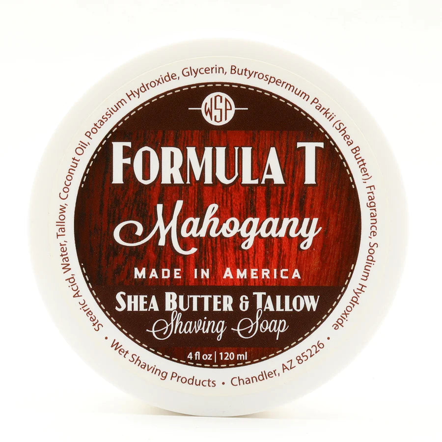Wet Shaving Products Mahogany Formula T Shave Soap 4oz