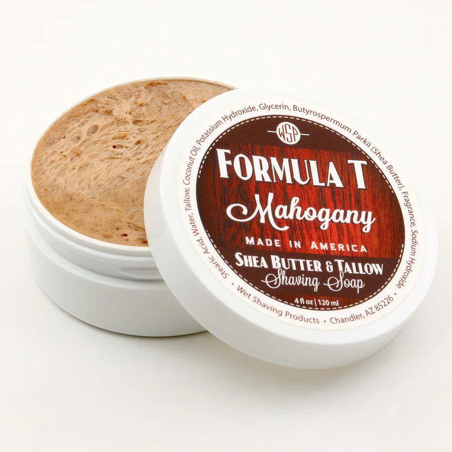Wet Shaving Products Mahogany Formula T Shave Soap 4oz