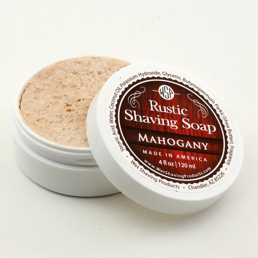 Wet Shaving Products Mahogany Rustic Shaving Soap 4oz