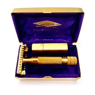 1936 Gillette Aristocrat Safety Razor in 24k Gold