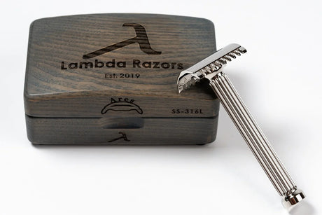 Lambda - Ares V2 SS – 316L Stainless Steel Double Edge Safety Razor - Open Comb