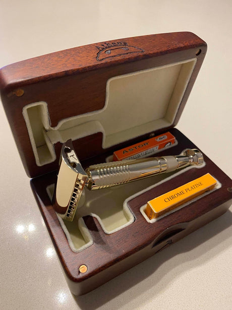 Lambda Athena Safety Razors are made in small batches and polished by hand in Greece.
