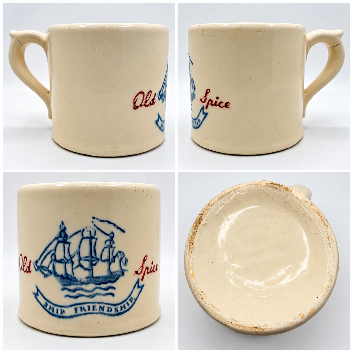 Vintage 1930's Ship Friendship Old Spice Shaving Mug