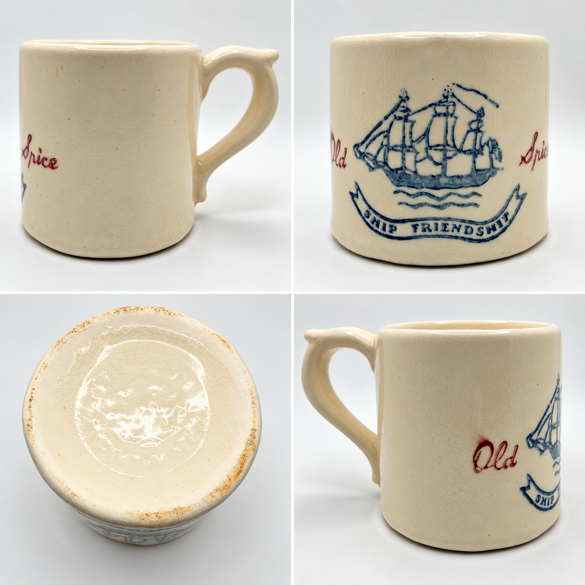 Vintage 1930's Ship Friendship Old Spice Shaving Mug