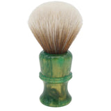 AP Shave Co. - 26mm Synbad Bulb - Synthetic Shaving Brush - Golden Emerald Green Handle