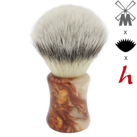 AP Shave Co. x Shavemac - 25mm Mühle STF - Synthetic Shaving Brush - Crushed Mud Resin Handle #386