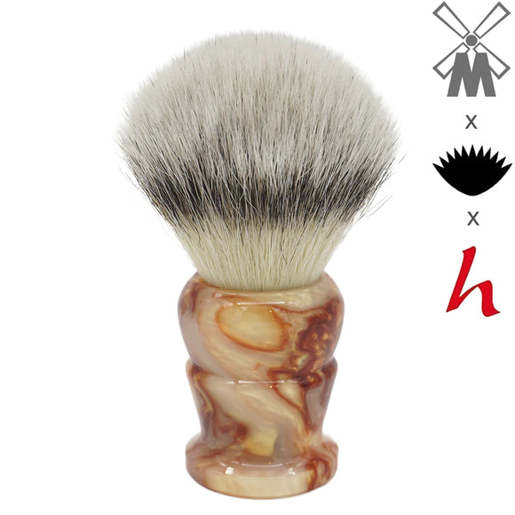 AP Shave Co. x Shavemac - 25mm Mühle STF - Synthetic Shaving Brush - Crushed Mud Resin Handle #86