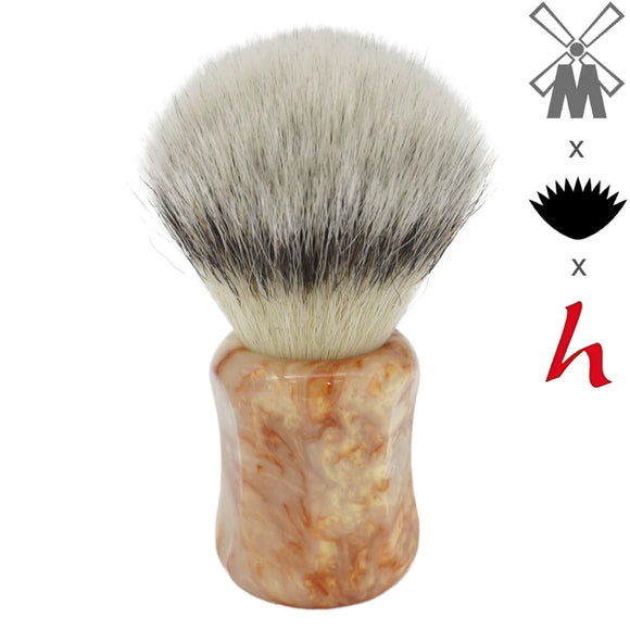 AP Shave Co. x Shavemac - 25mm Mühle STF - Synthetic Shaving Brush - Crushed Mud Resin Handle #173