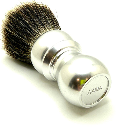 Alpha Shaving Works - Bulldog 26mm G5 Synthetic Knot Shaving Brush - Silver
