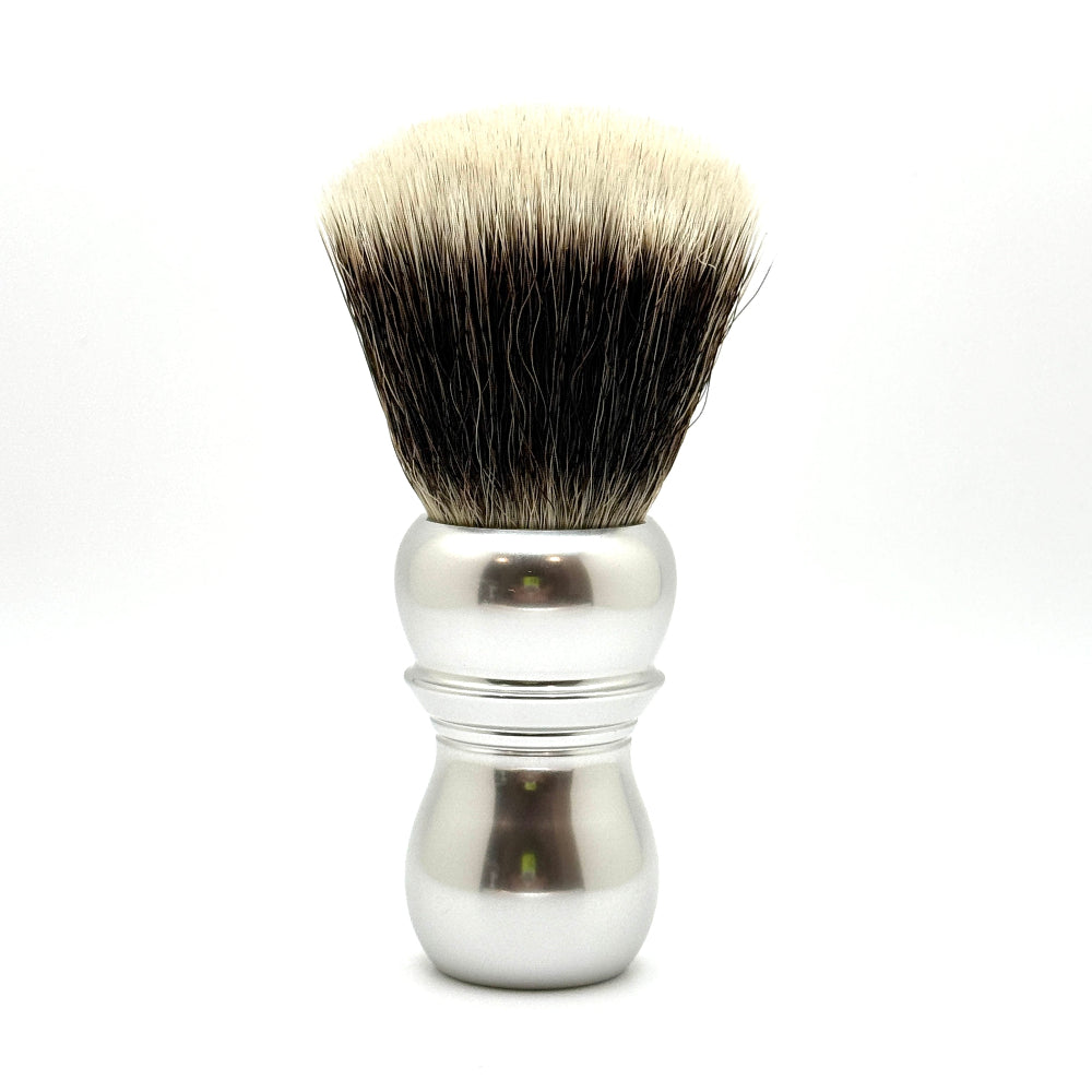 Alpha Shaving Works - Bulldog 26mm G5 Synthetic Knot Shaving Brush - Silver
