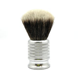 Alpha Shaving Works - El Gordo 28mm Alpha G5 Synthetic Knot Shaving Brush - Silver
