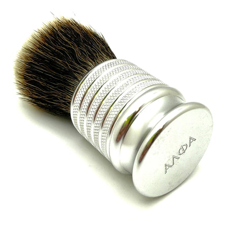 Alpha Shaving Works - El Gordo 28mm Alpha G5 Synthetic Knot Shaving Brush - Silver