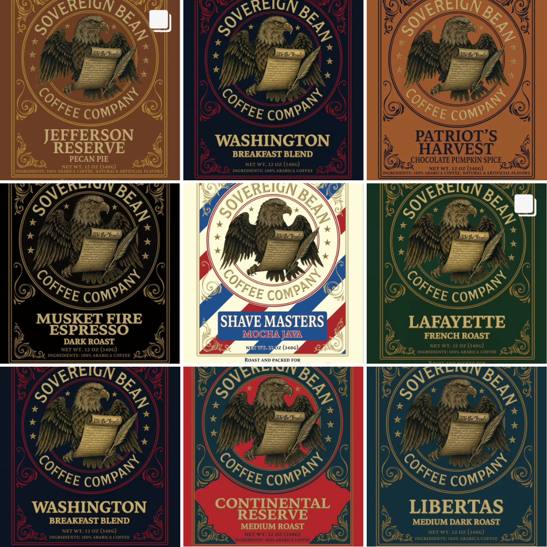 Sovereign Bean Coffee Company Whole Bean Coffee 12oz - Choose Your Flavor