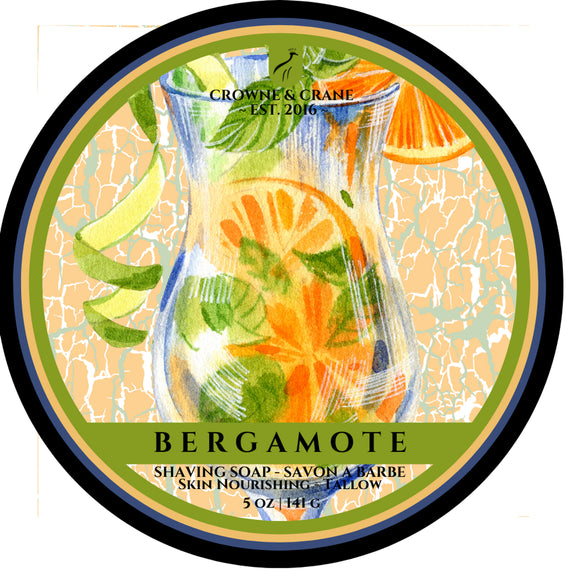 Crowne and Crane - Bergamote - Artisan Shaving Soap - 5oz