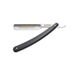Dovo - 100 Carbon Steel 5/8 Straight Razor - Black PMMA Handle - Round Point