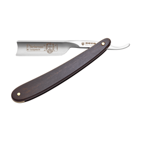 Dovo - Barbarossa Carbon Steel 5/8 Straight Razor - Black Ebony Wood Handle - Spanish Point