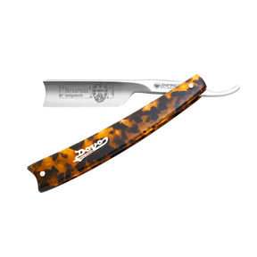 Dovo - Barbarossa Carbon Steel 5/8 Straight Razor - Faux Tortoise Shell Handle - Spanish Point