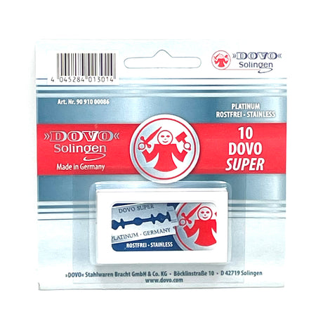 Dovo - Super Platinum Double Edge Razor Blades - Pack of 10 Blades - Blister Pack