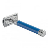 Edwin Jagger - Blue Long Handle Double Edge Safety Razor - DEL83BL