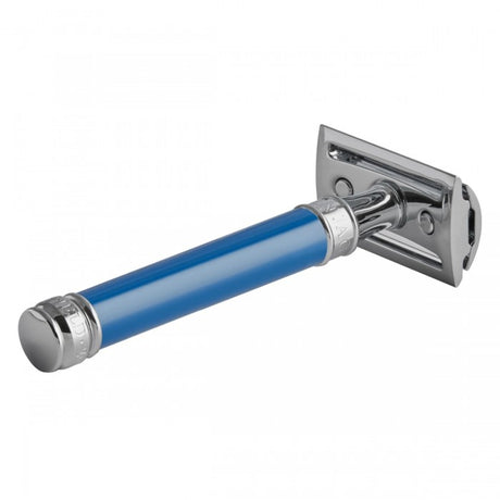 Edwin Jagger - Blue Long Handle Double Edge Safety Razor - DEL83BL
