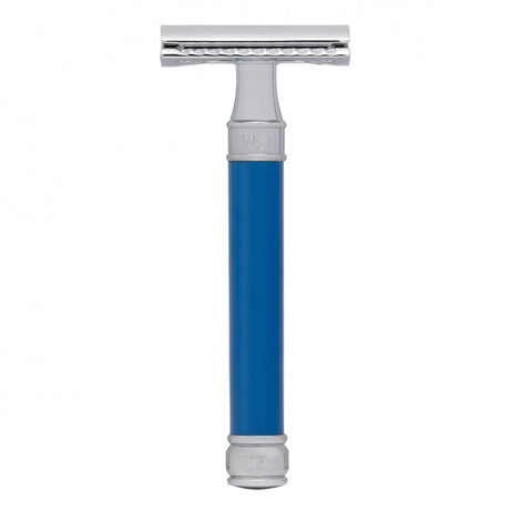 Edwin Jagger - Blue Long Handle Double Edge Safety Razor - DEL83BL