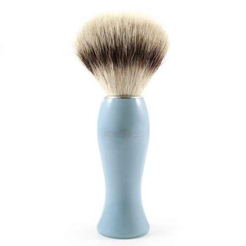 Edwin Jagger - Synthetic Blue Shaving Brush (Synthetic Silver Tip)