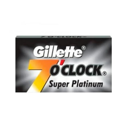 Gillette - 7 O'clock Black Super Platinum Double Edge Razor Blades - 5 Pack