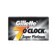 Gillette - 7 O'clock Black Super Platinum Double Edge Razor Blades - 5 Pack